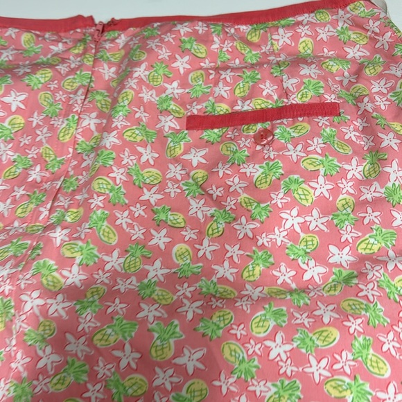 ❤️❤️LILLY PULITZER Skirt ~ Pink Pineapple ~ VINTAGE White Label ~ Size 14 - Picture 3 of 4